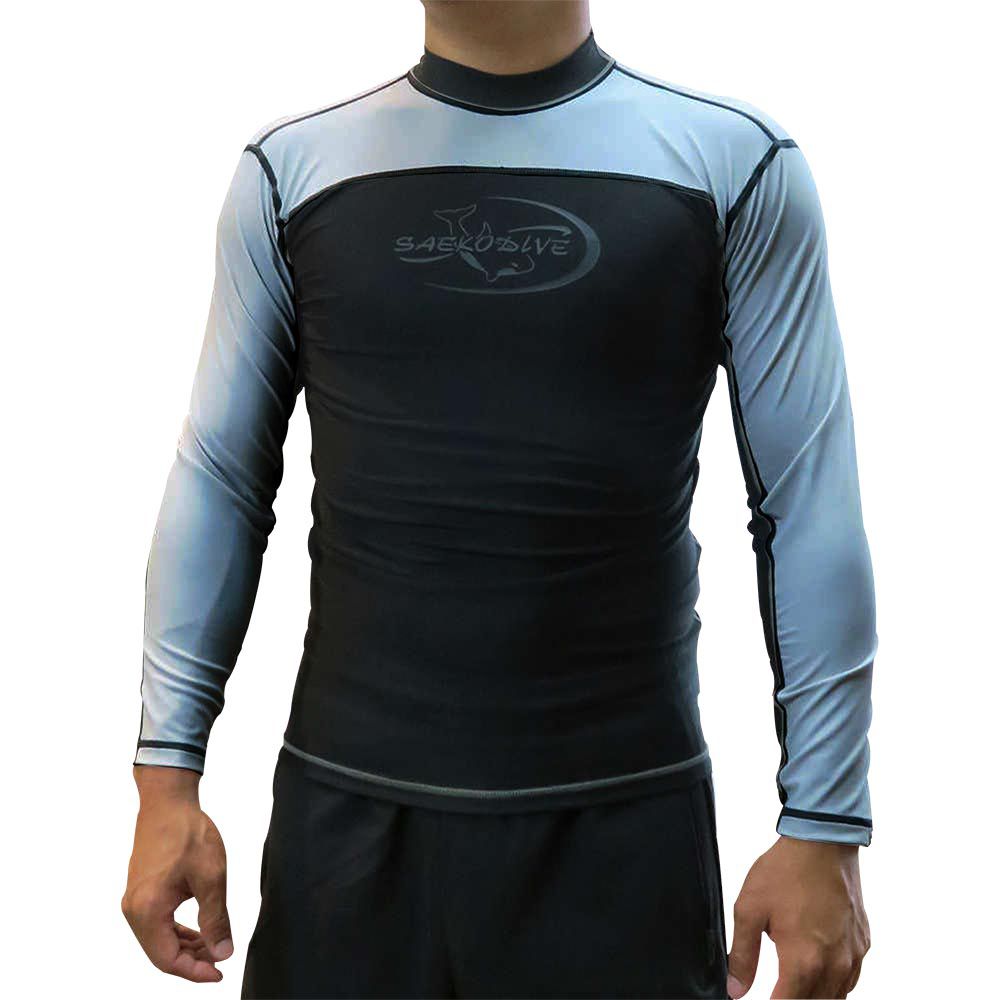 CAMISA RASH GUARD M. LARGA (XL) NEGRO/CAMOGRIS | Almacenes Bou