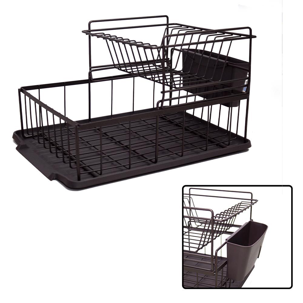 ESCURRIDOR DE PLATO METALICO CON BASE PLASTICA EP-DR02