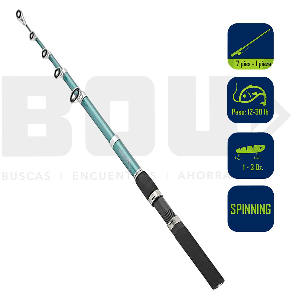 CAÑA PESCA SPINING MAKO 7 PIES 6PCS TELESC. MK-706MHSPT