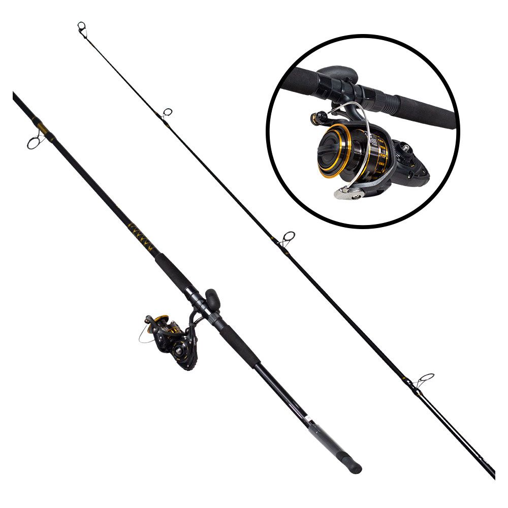 CAÑA PESCA CON CARRETE  SPINNING DAIWA SW BG 45/9 BG4500/902MH