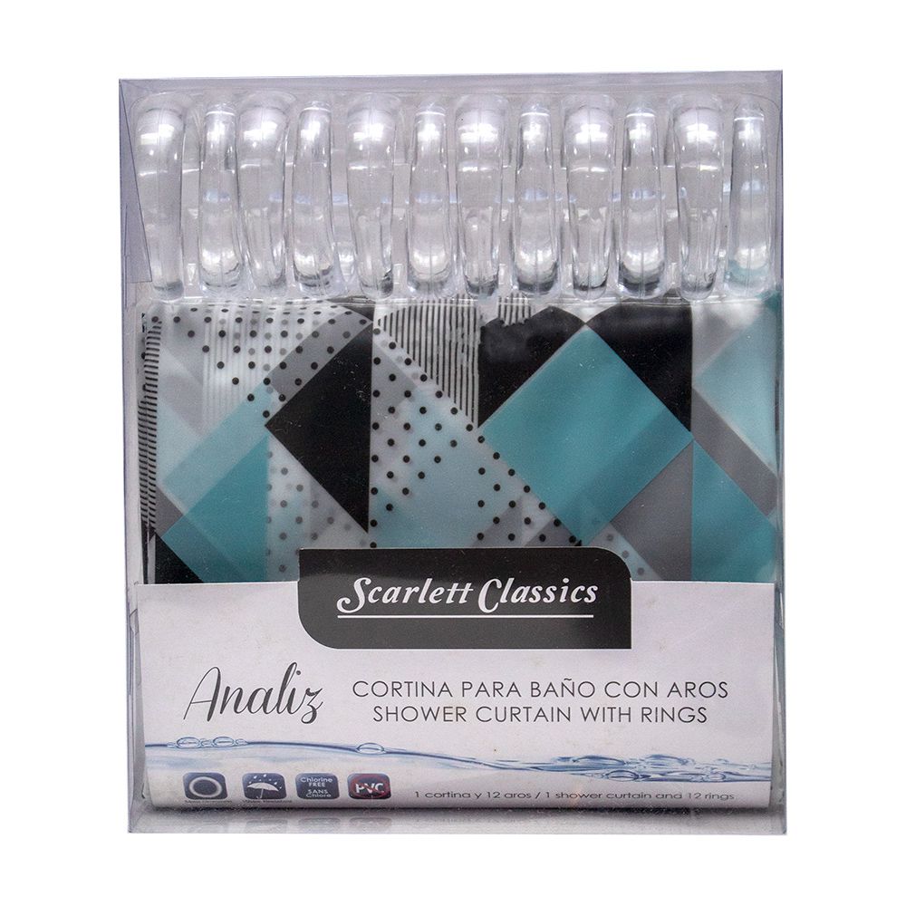 CORTINA D/BAÑO 180X180CM SCR-382