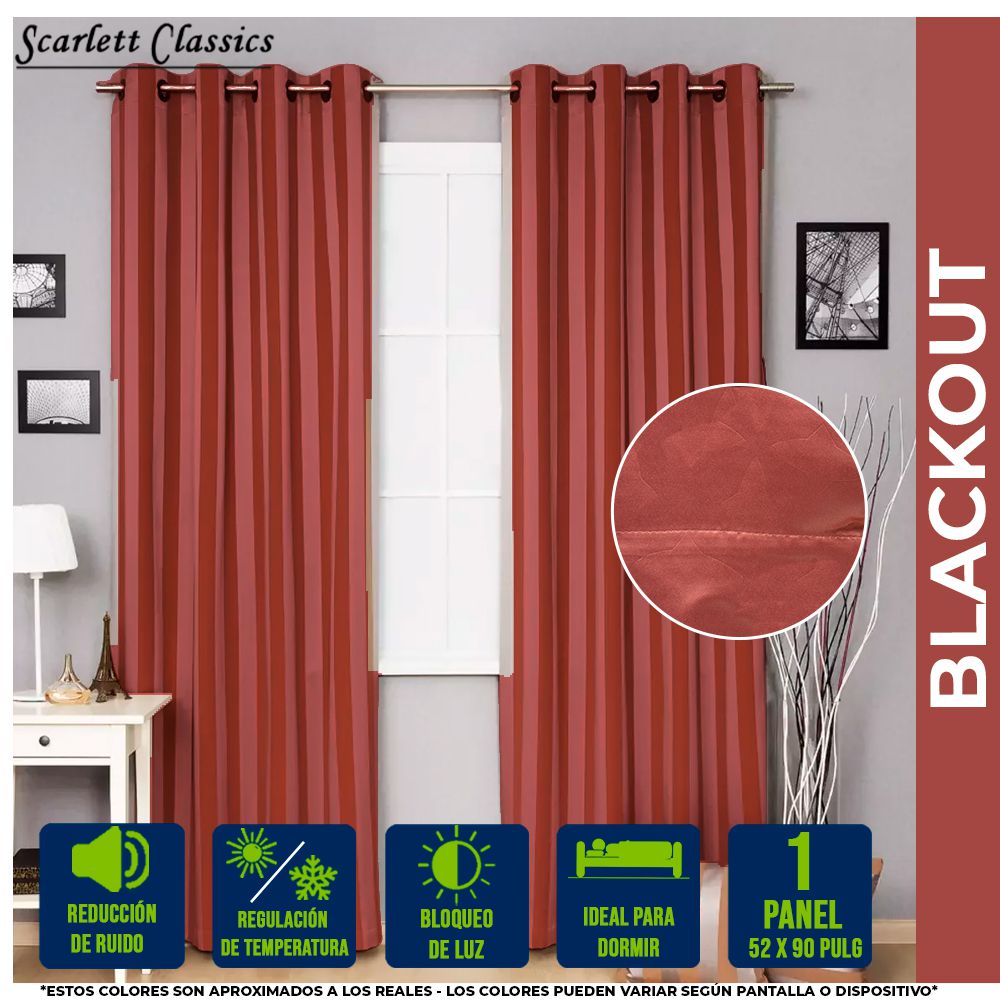 CORTINA P/SALA BLACKOUT SOLARIS 52 X 90 PULG SCR-2740-BLUSH