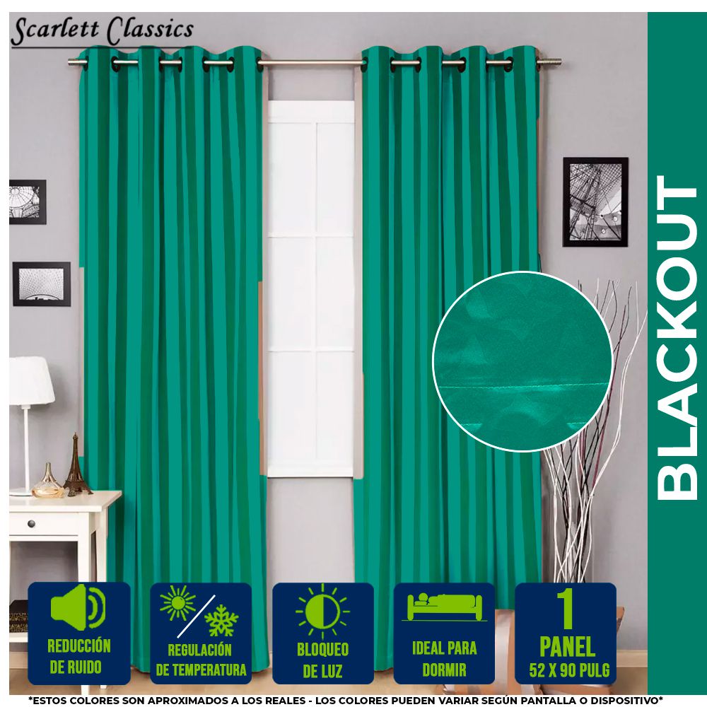 CORTINA PARA SALA BLACKOUT SOLARIS 52 X 90 PULG SCR-2744-SBLU