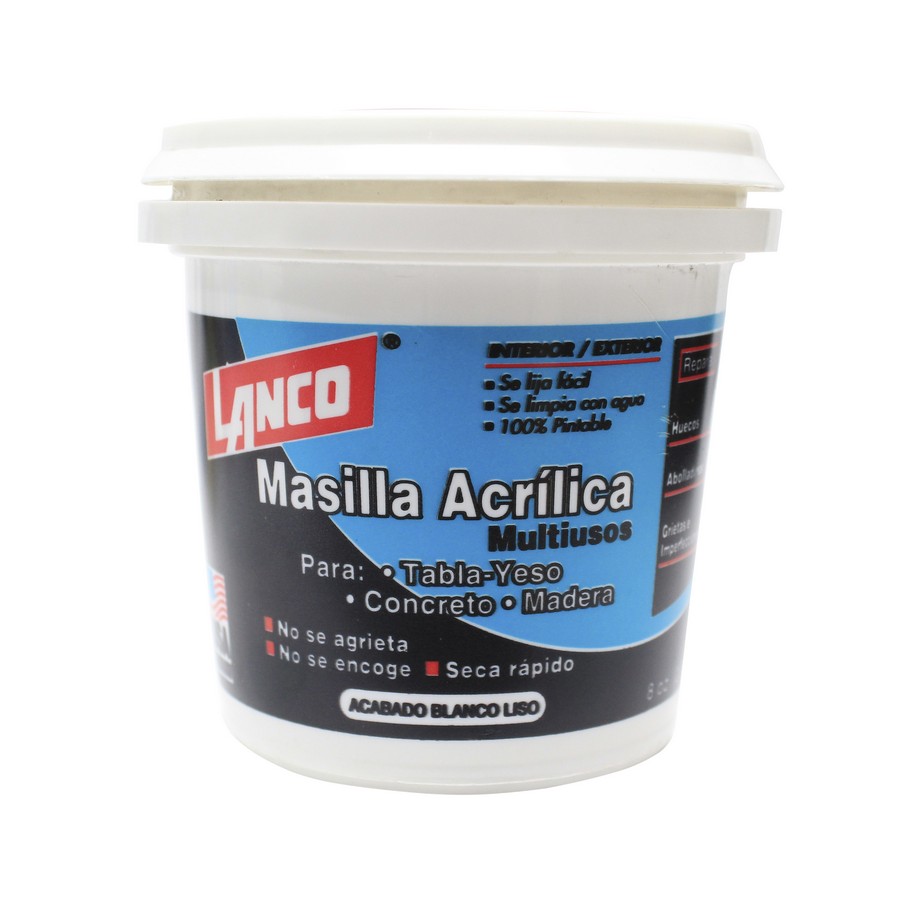 MASILLA ACRILICA MULTIUSO INT. Y EXT. SPACKLING 8OZ. LANCO SC-101-7