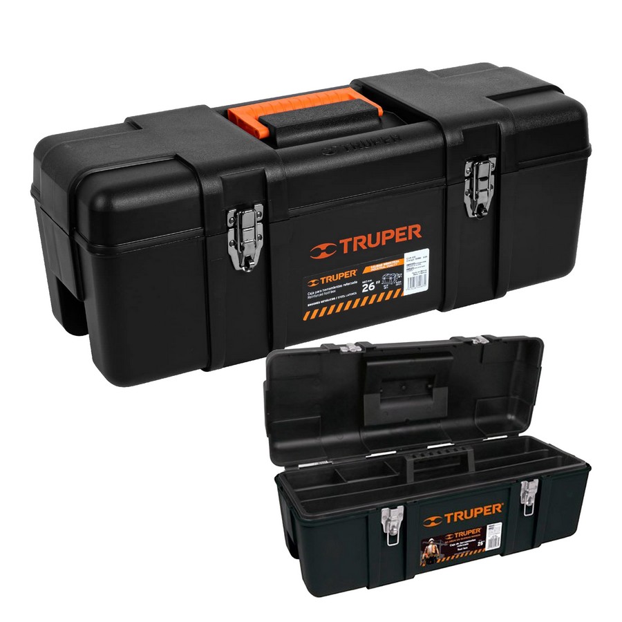 CAJA PARA HERRAMIENTAS INDUSTRIAL CON COMPARTIMIENTOS 26 PULG. TRUPER 19882