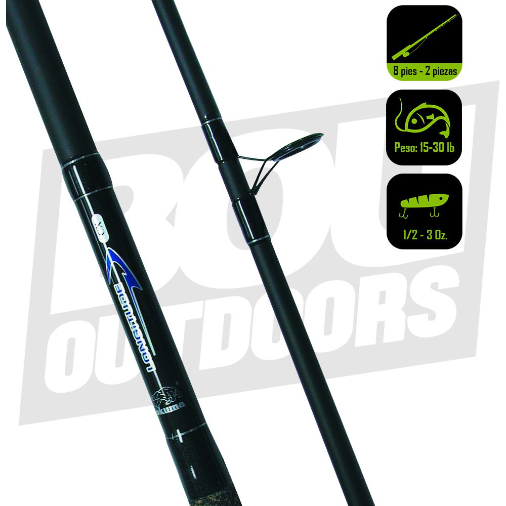 CAÑA PESCA SURF OKKUMA LONGITUDE LC-S-802M-1 8 PIES