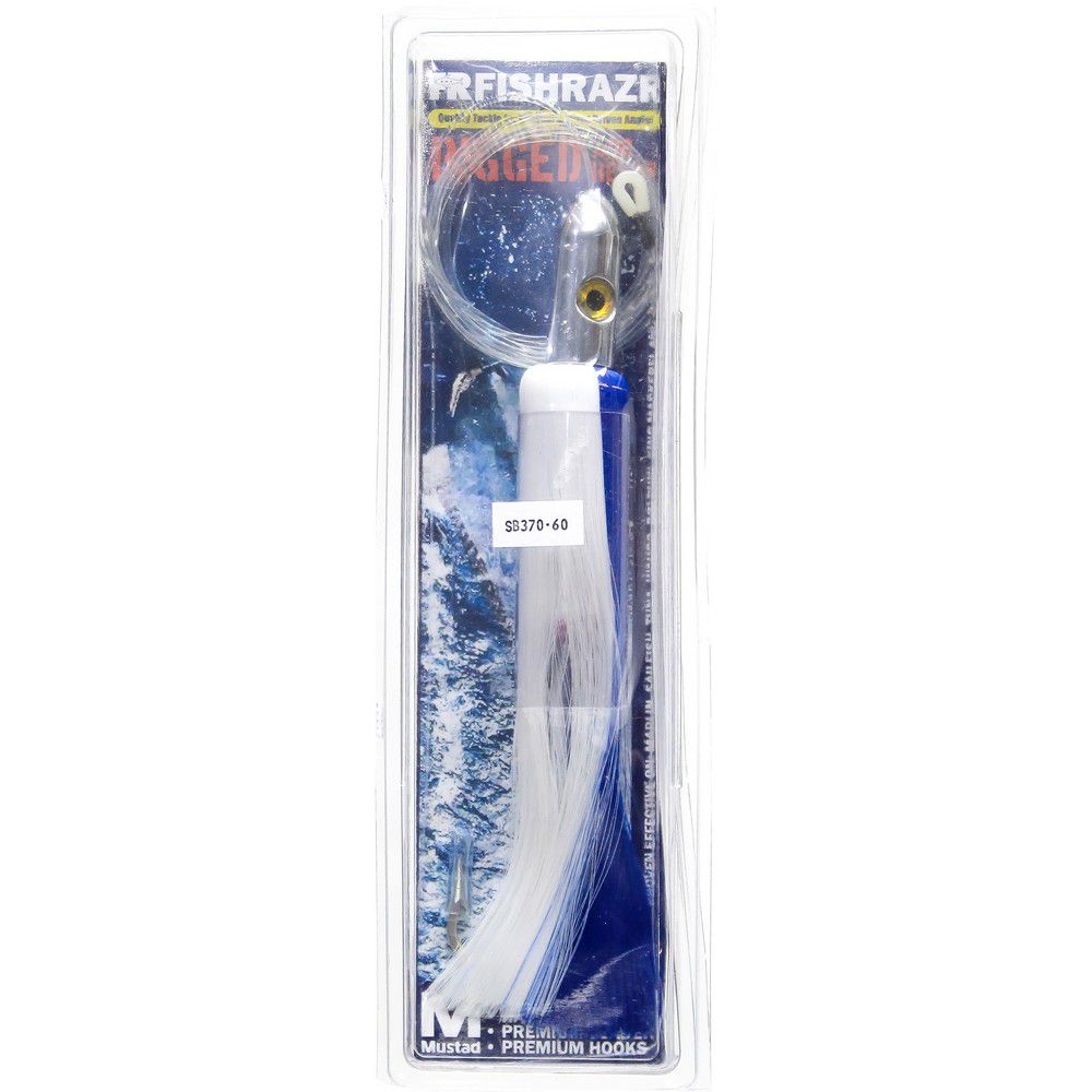 FISH RAZR FR404 9PULG RIGGED CHROME CATCHER BLUE/WHITE
