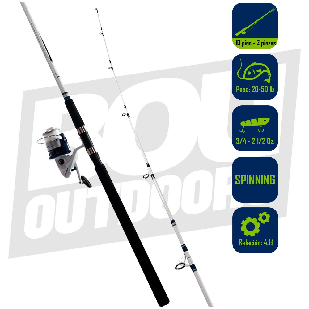 SPINNING COMBO OKUMA TUNDRA 80 10 PIES TU-1002-80