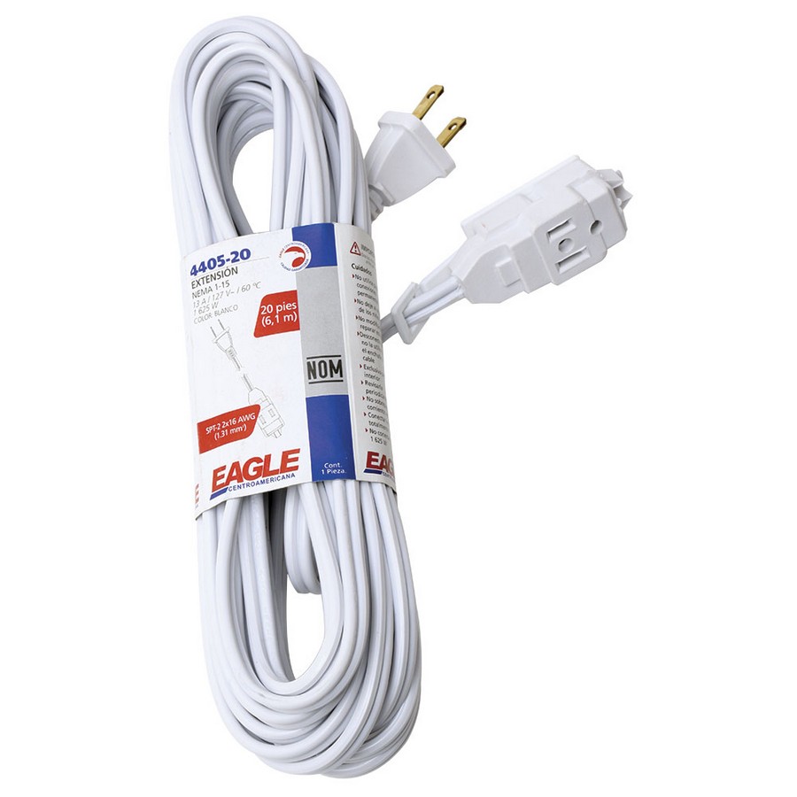 EXTENSION EAGLE 16/2 - 20 PIES 4405-20W BLANCO