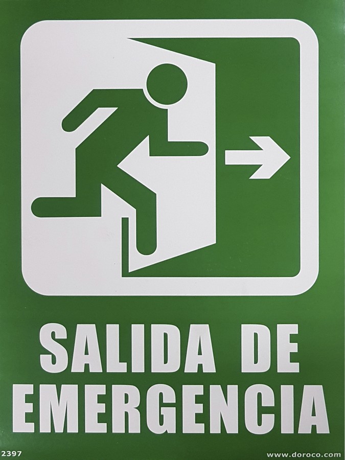 CALCOMANIA (SALIDA EMERGENCIA) UNIDAD (NC)