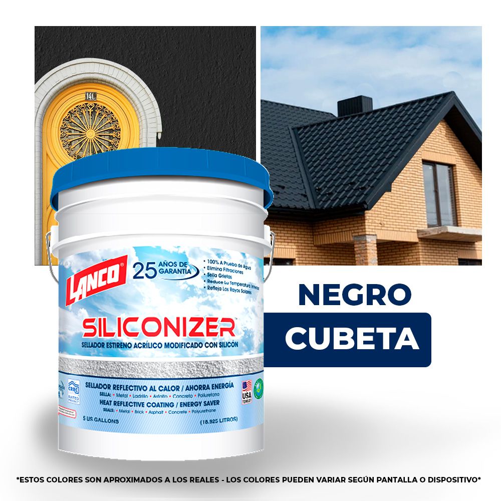 IMPERMEABILIZANTE SILICONIZER NEGRO CUBETA LANCO RC-203-2