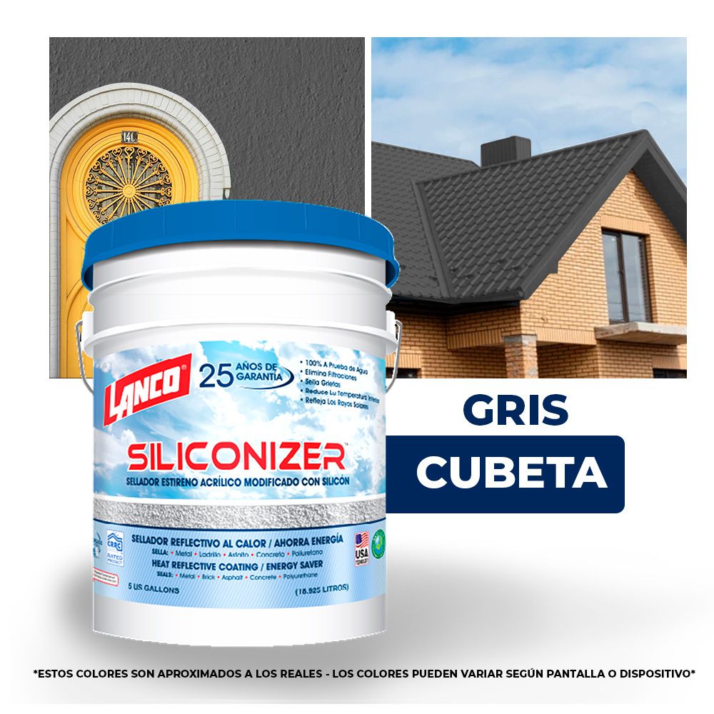 IMPERMEABILIZANTE SILICONIZER GRIS CUBETA LANCO RC-226-2