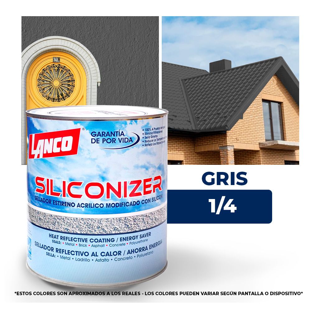 IMPERMEABILIZANTE SILICONIZER GRIS 1/4 LANCO RC-226-5