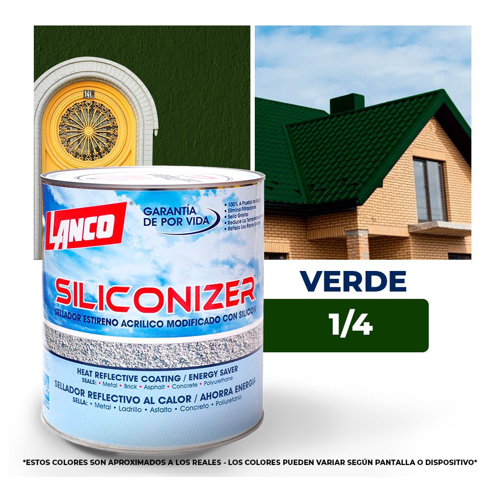 IMPERMEABILIZANTE SILICONIZER VERDE 1/4 LANCO RC-202-5