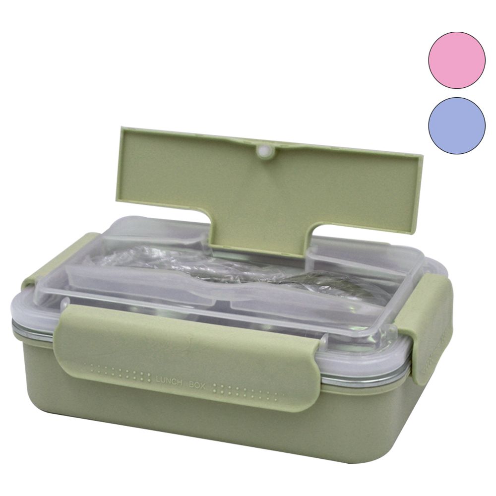 LONCHERA PARA COMIDA CON 2 ENVASES + CUBIERTOS 0.65L LHC-1533