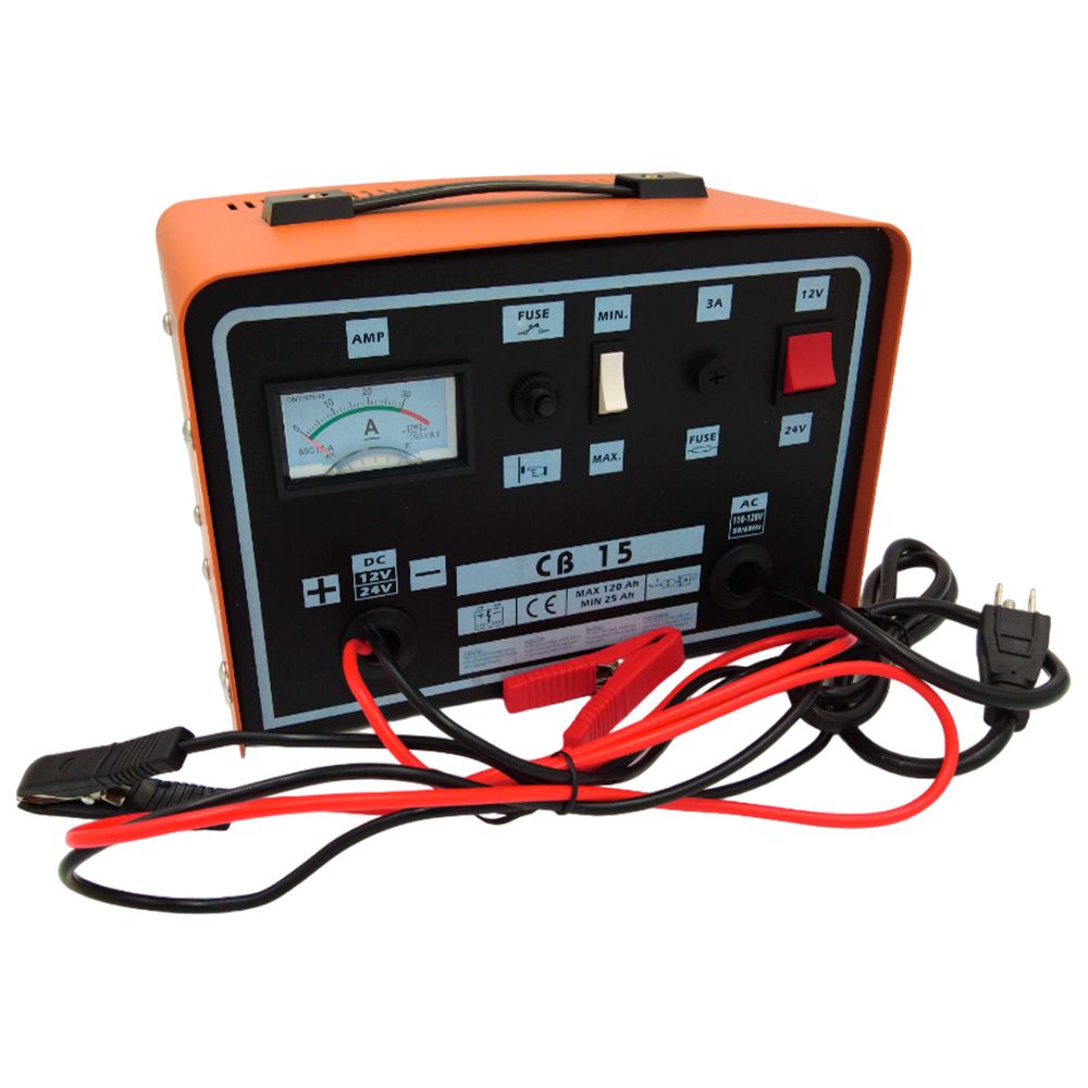 CARGADOR DE BATERIAS 12-24V JUBA 15AMP 110V CB-15