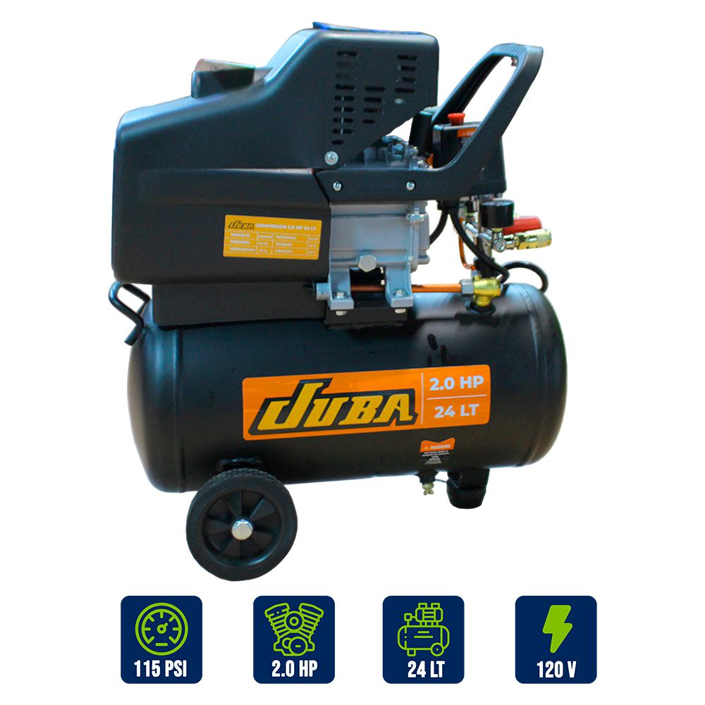 COMPRESOR JUBA 24L-2HP 120V HM2024B (SIN ACC.)
