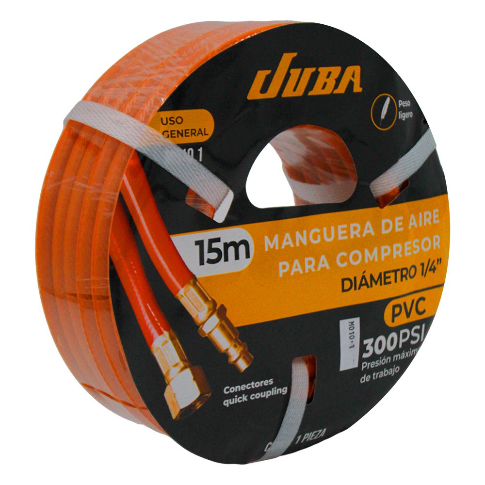 MANGUERA PRESION 1/4PULG 15MTS 300PSI