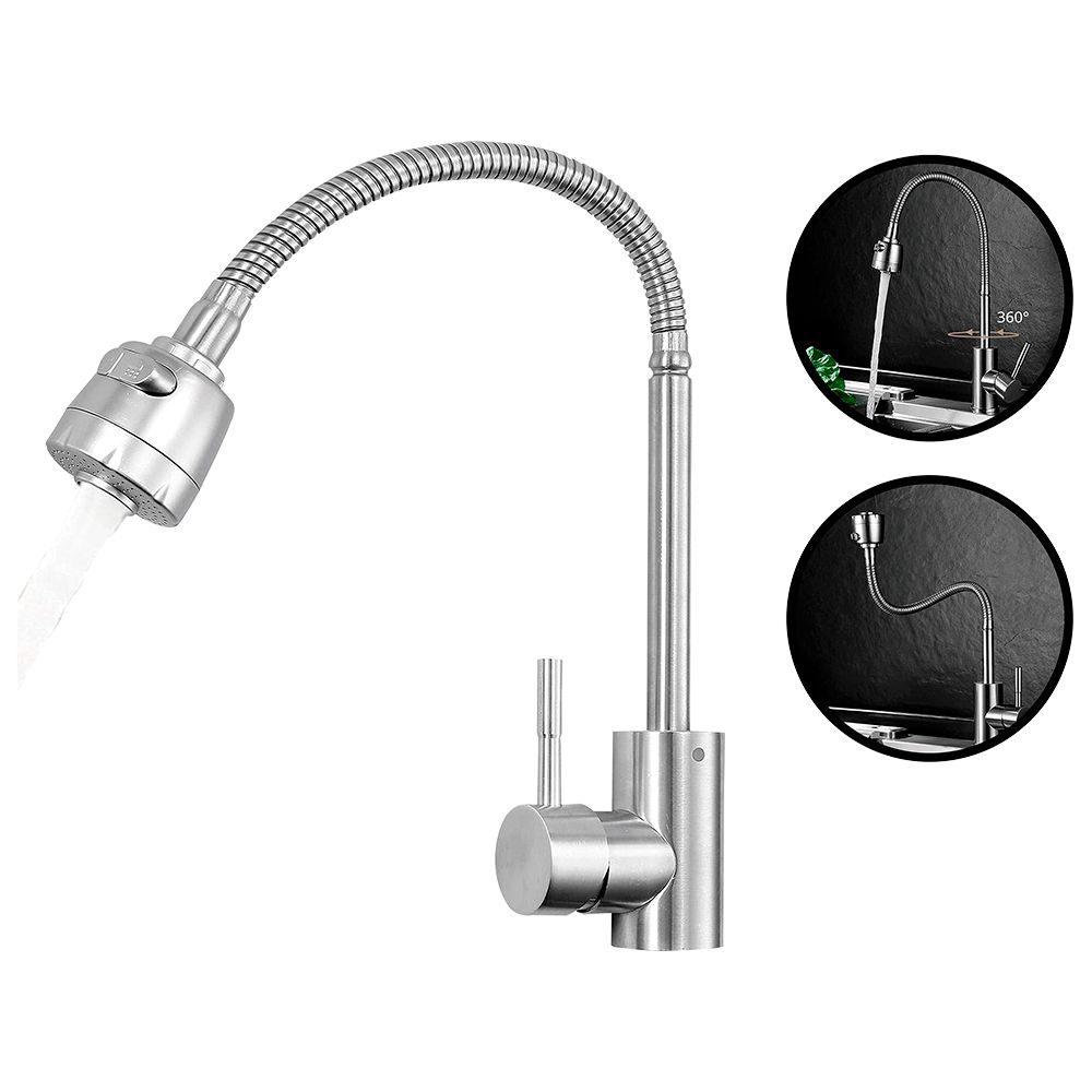 LLAVE FREGADERO GRIVEN CUELLO FLEXIBLE PARED GV-SSF-03