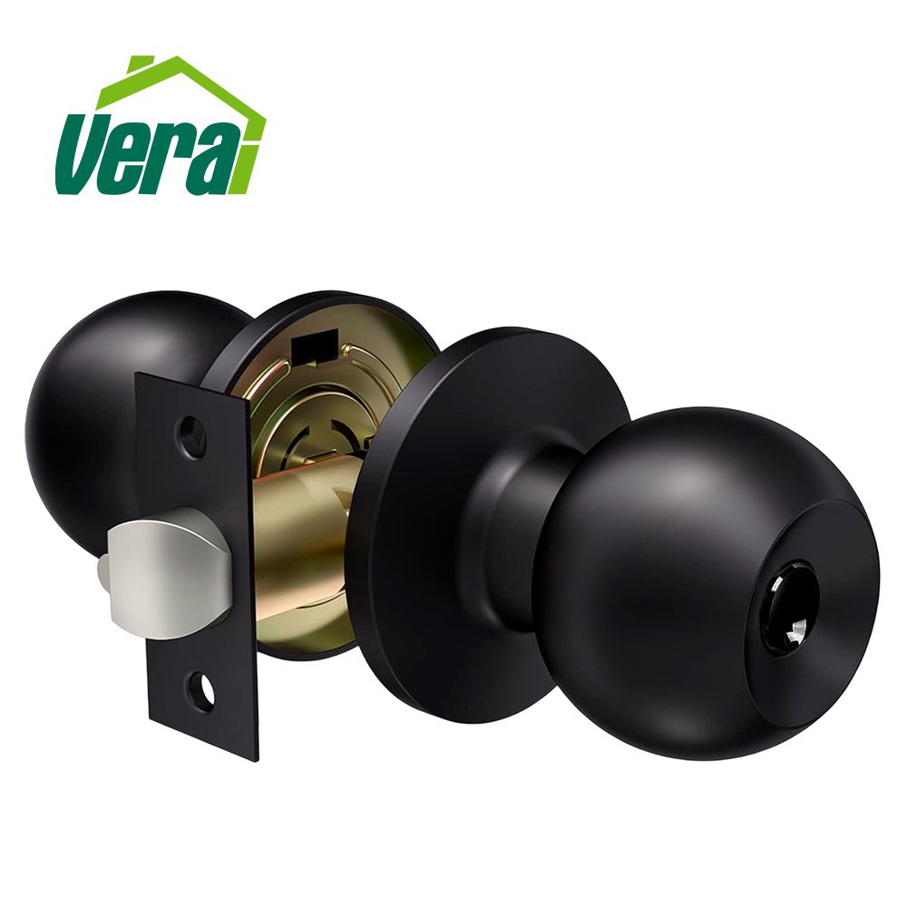 CERRADURA VERA POMO CON LLAVE NEGRO 46539 / 46972