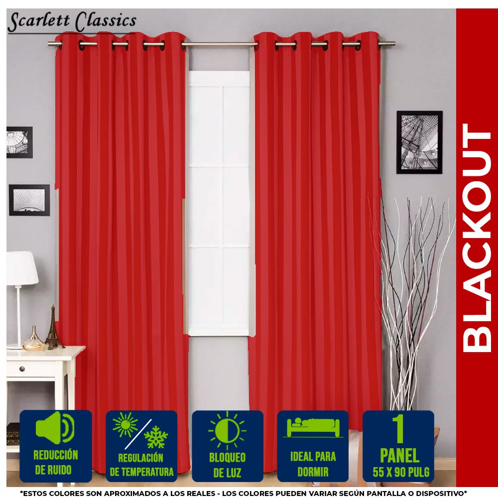 CORTINA PARA SALA BLACKOUT AMANDA 54 X 90 VINO NV-885