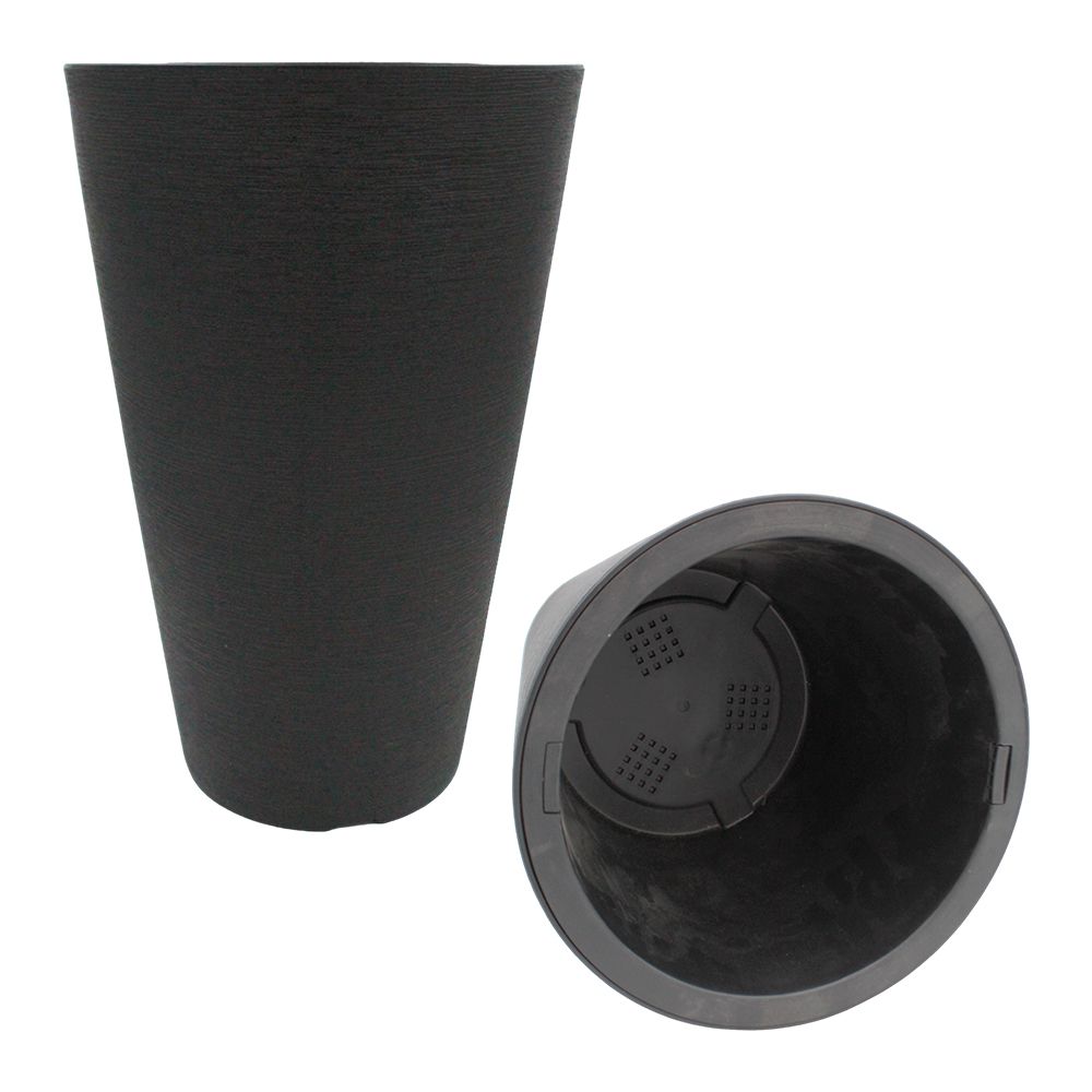 MACETERO PLASTICO CONO NEGRO 30X45 J-1642
