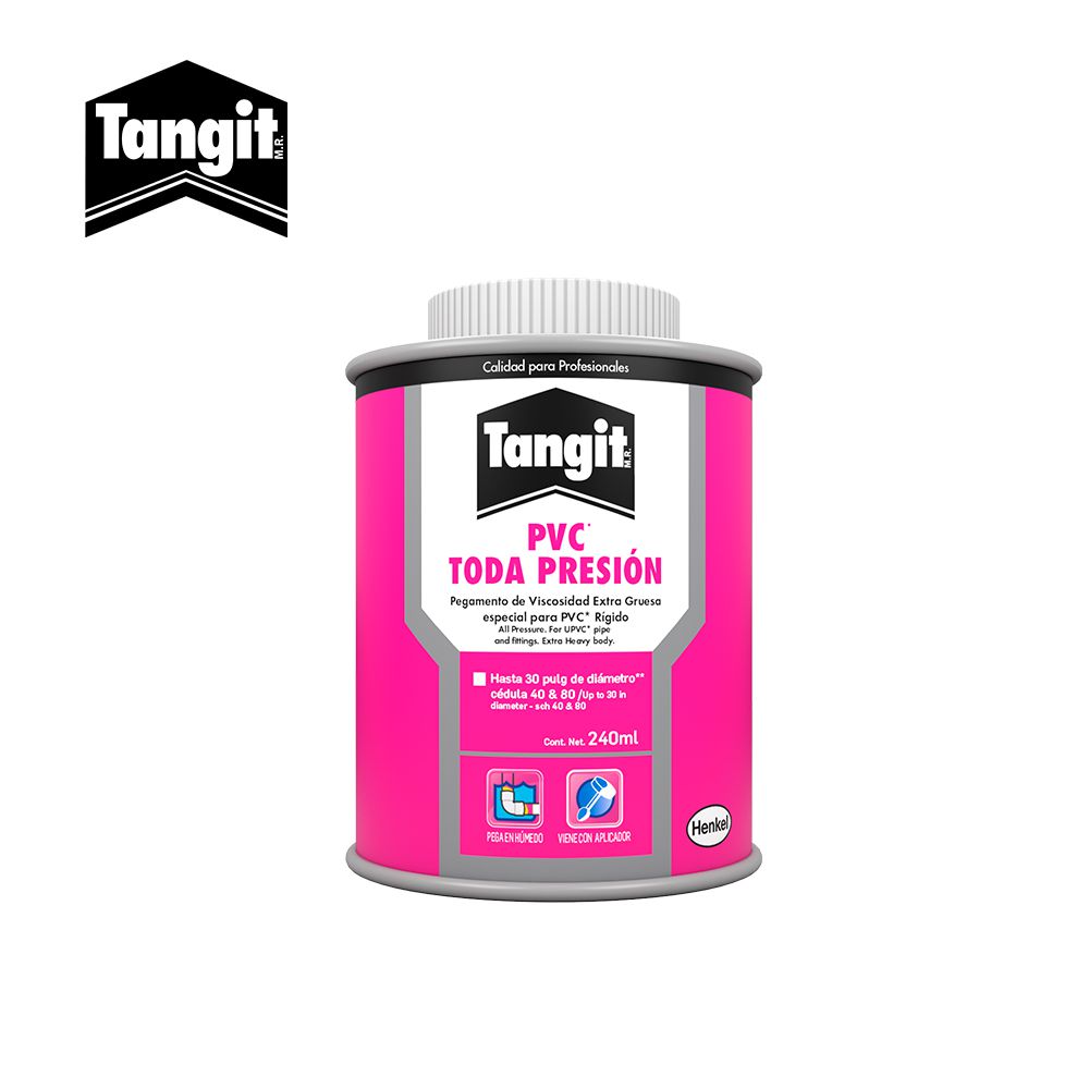 PEGAMENTO PVC TODA PRESION WET DRY LATA 240 ML. TANGIT