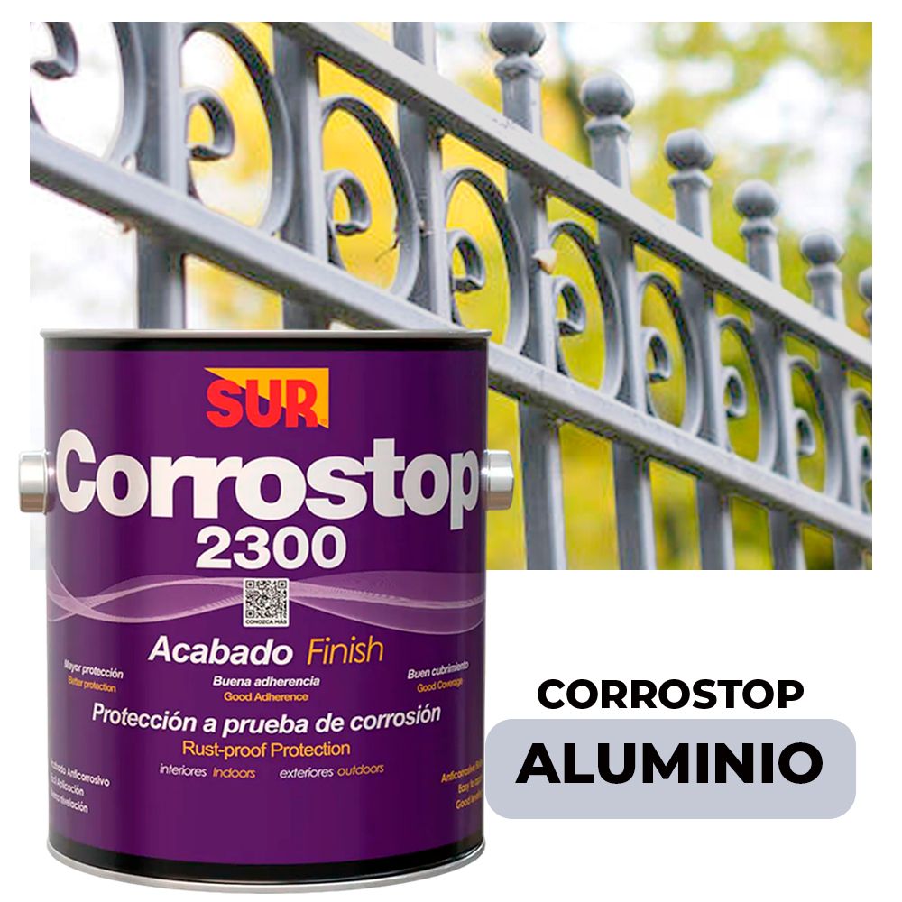 ANTICORROSIVO CORROSTOP 2300 ALUMINIO 1/4 GAL. SUR