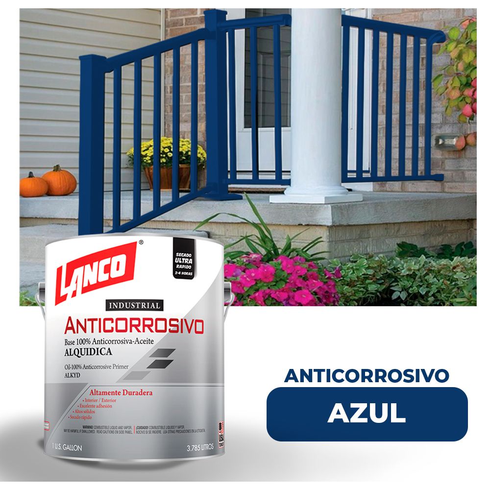 ANTICORROSIVO BRILLO INDUSTRIAL AZUL GLN LANCO