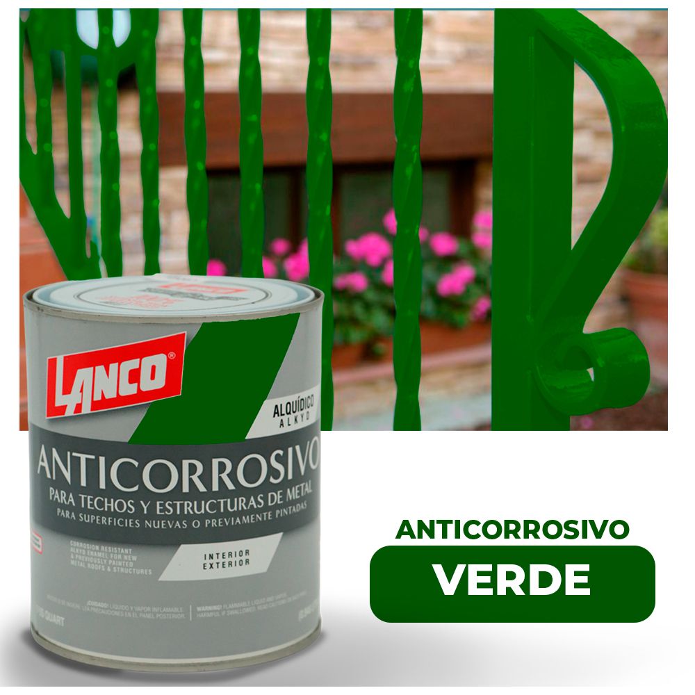 ANTICORROSIVO MATE PLUS VERDE 1/4 LANCO