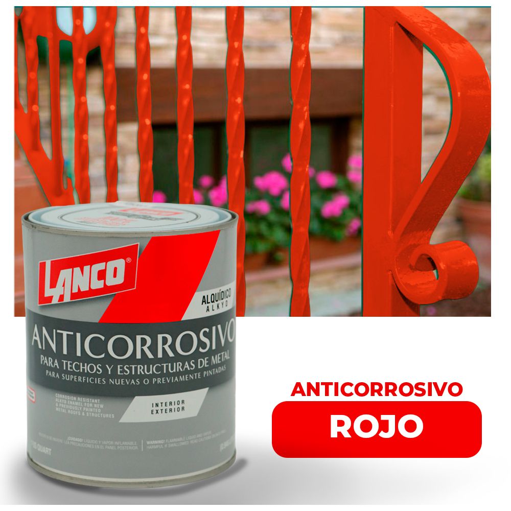 ANTICORROSIVO MATE PLUS ROJO 1/4 LANCO