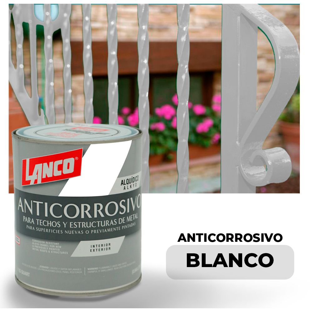 ANTICORROSIVO MATE PLUS BLANCO 1/4 LANCO