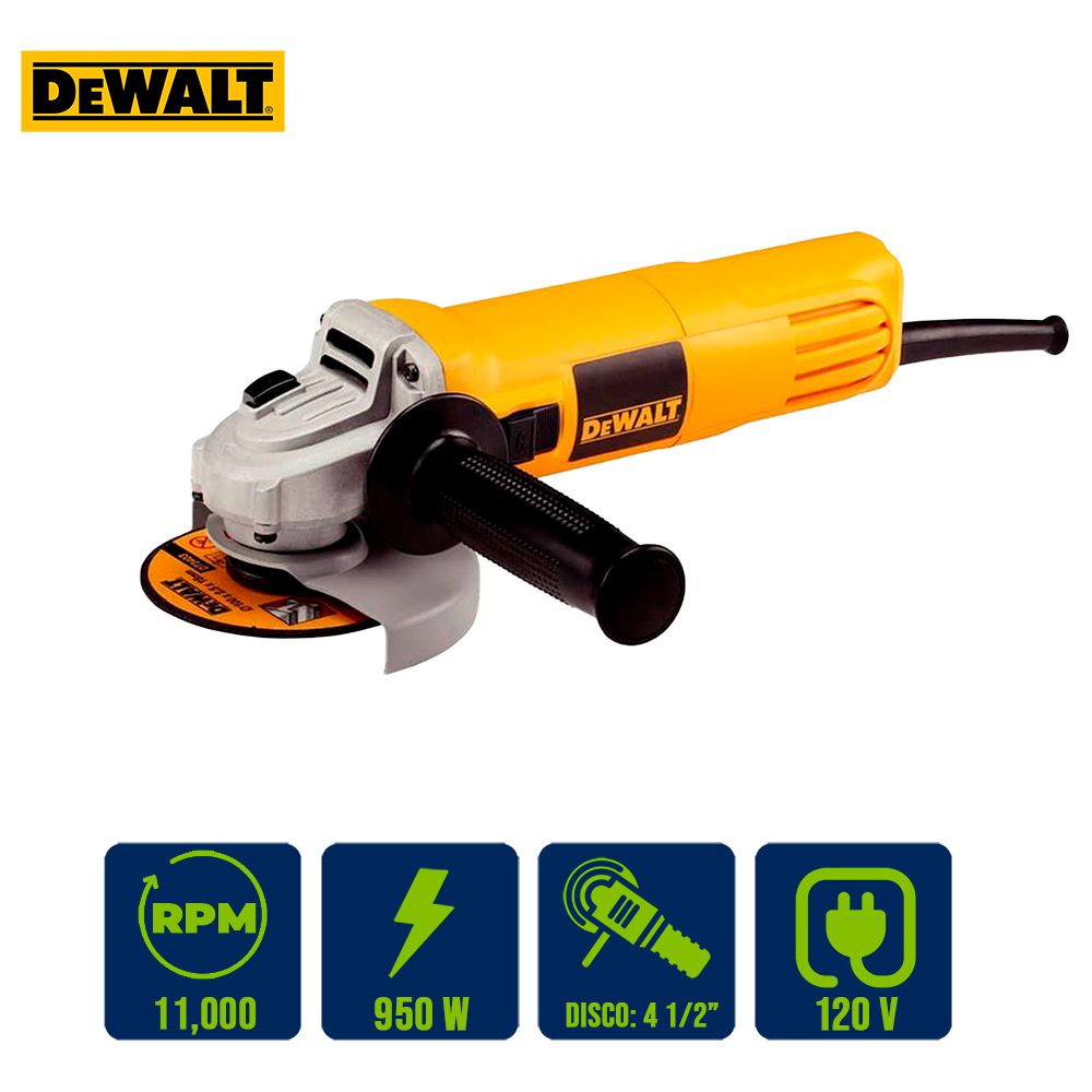 PULIDORA 4 1/2PLG. 950W VEL. VARIABLE DEWALT DWE4118-B3
