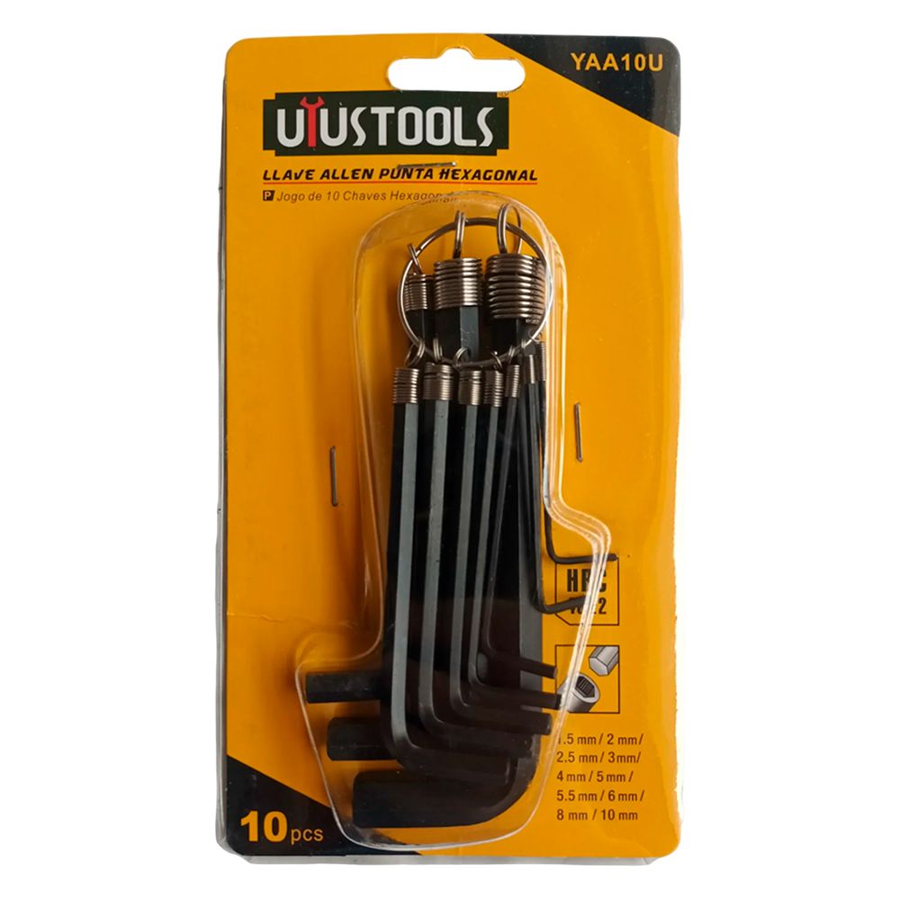 LLAVES ALLEN  10 PZAS. MM YAA10U