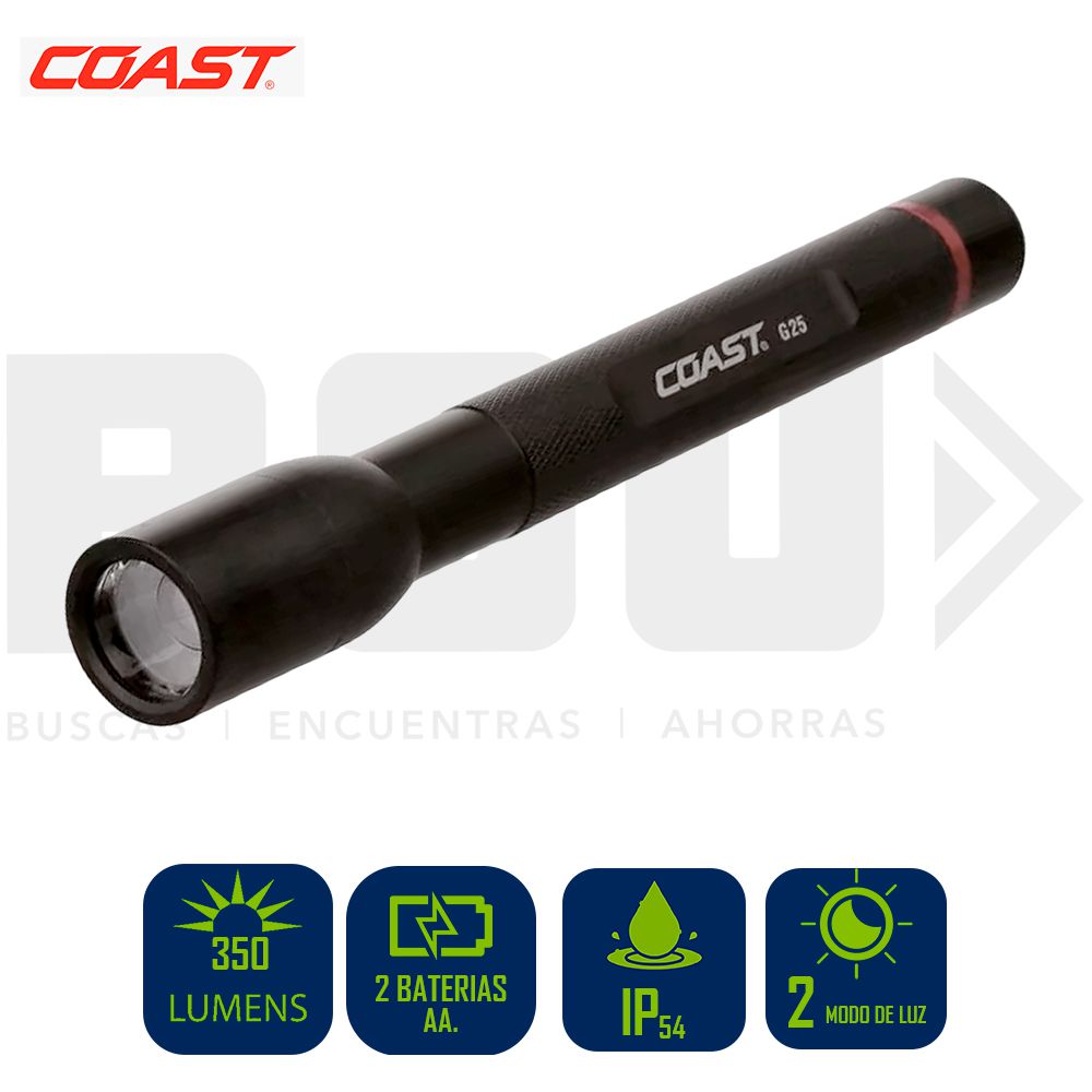 LAMPARA DE MANO LED COAST 350LM X 136M BULLS EYE SPOT - G25