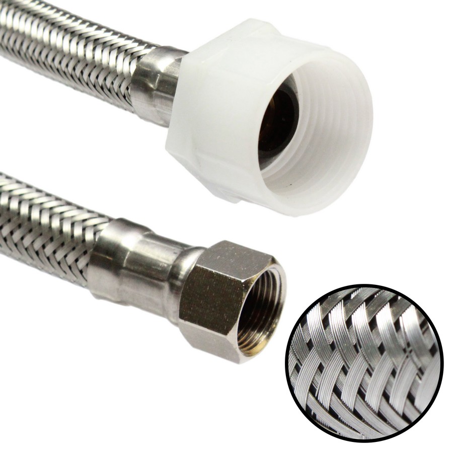 TUBO ABASTO 20 PULG P/INODORO ACERO INOX. 7/8 X 3/8 13A-022-387820 (NC)