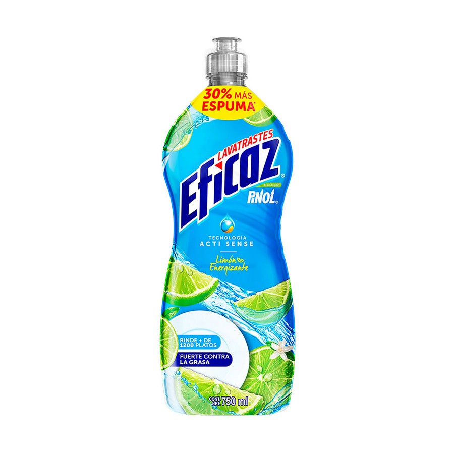 JABON LIQUIDO LAVATRASTES EFICAZ LIMON 750ML (DESC) (NC)