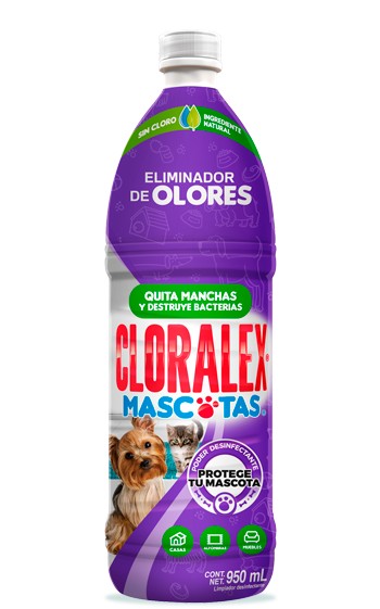 DESINFECTANTE CLORALEX MASCOTAS INTERIORES 950 ML.