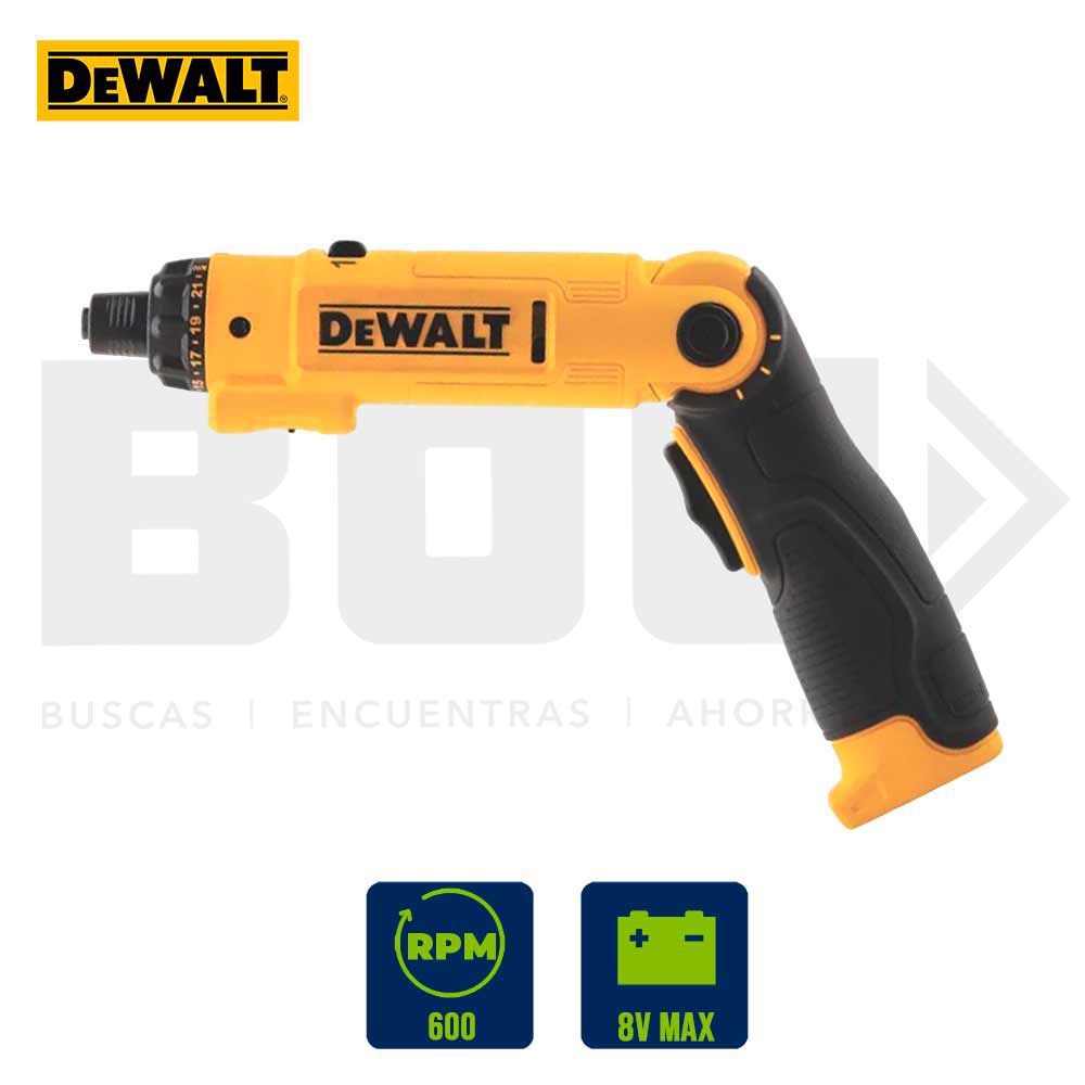 ATORNILLADOR INAL. 8V 600RPM CON SET 42 PUNTAS DEWALT DCF008 (PR)