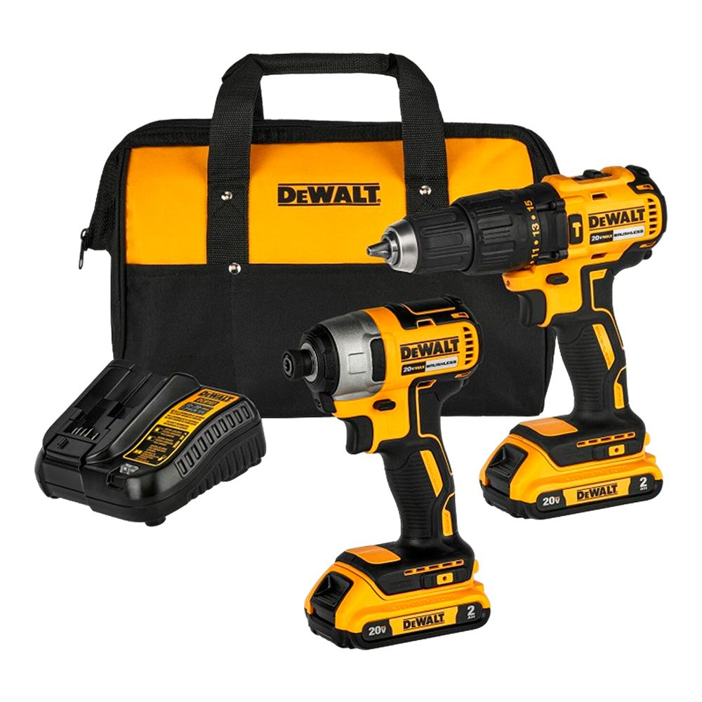 TALADRO PERCUTOR + ATORNILLADOR IMPACT. INAL. 2 BAT. Y CARG. DEWALT DCK2490D2-B3