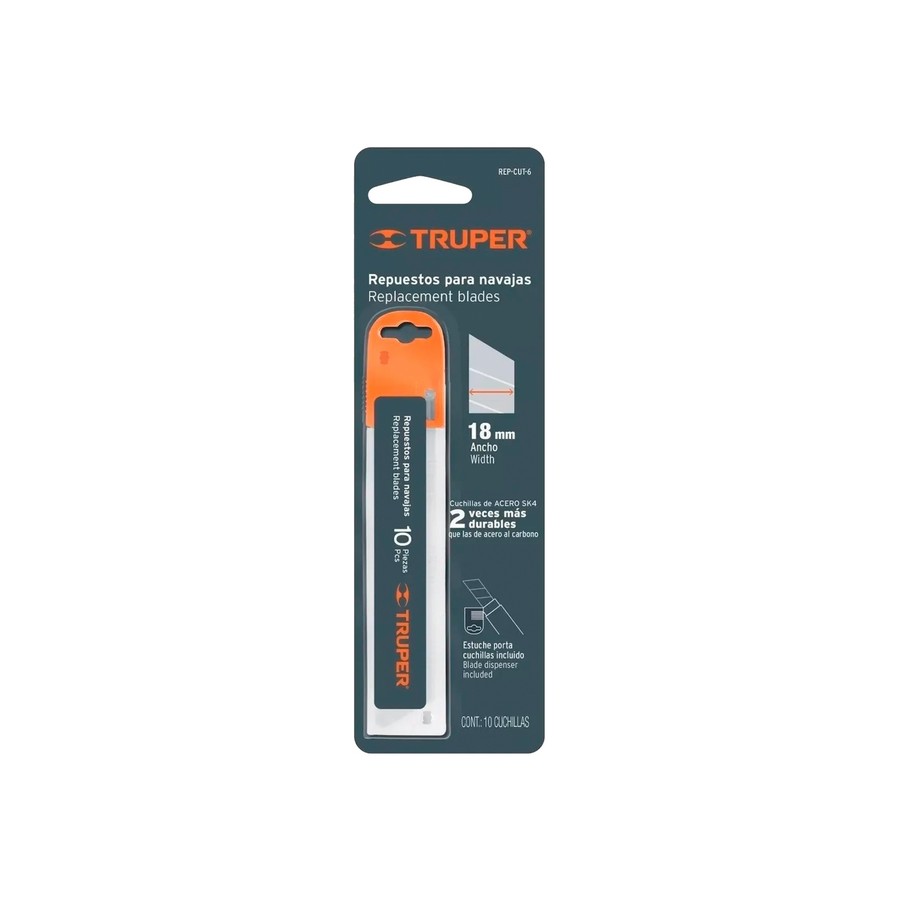 REPUESTO P/CUCHILLA ARTESANO 18MM (10 PZAS) TRUPER 16965