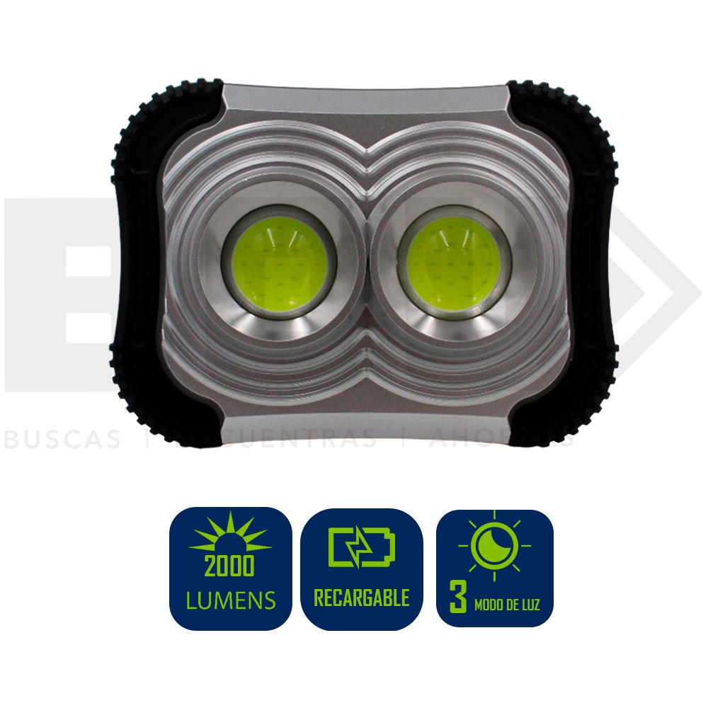 LAMPARA DE TRABAJO LED RECARGABLE 2000LM 3000MAH LF-9069