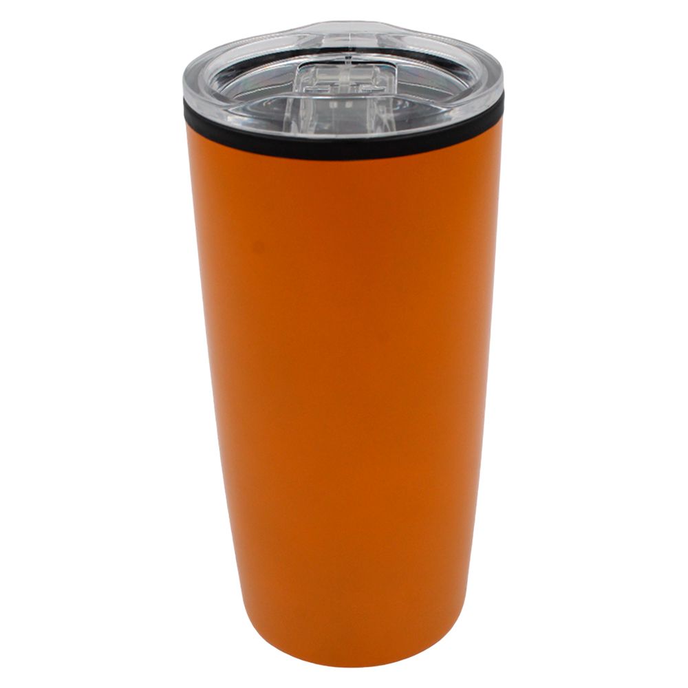 VASO TERMICO PLASTICO 450ML 18CM NARANJA SV-TH-764