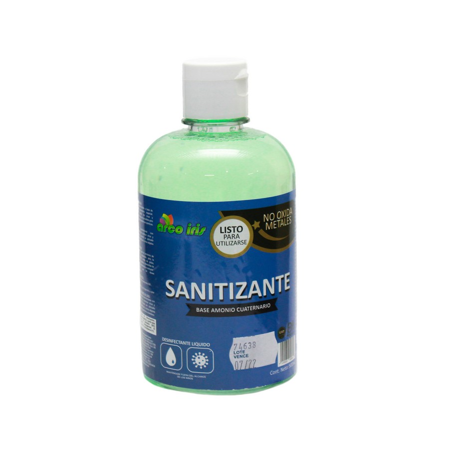 SANITIZANTE AMONIO CUATERNARIO ARCO IRIS 500ML (DESC)