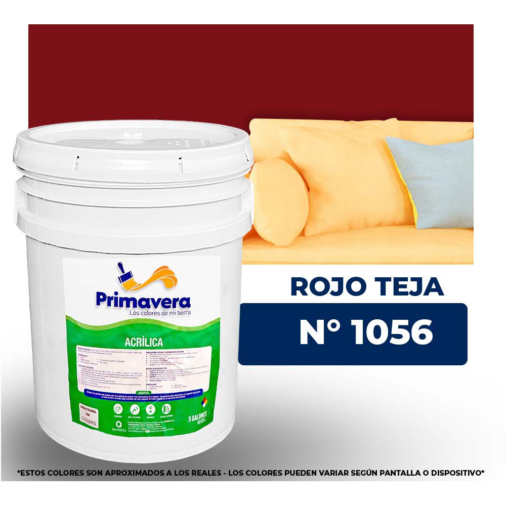 VINILICA  PRIMAVERA  ROJO  TEJA   Nº 1056  CUB.