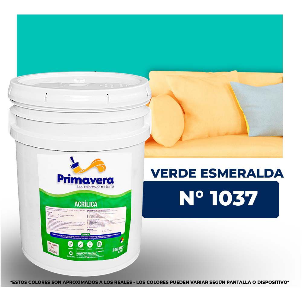 VINILICA  PRIMAVERA  VERDE ESMERALDA   Nº 1037  CUB.