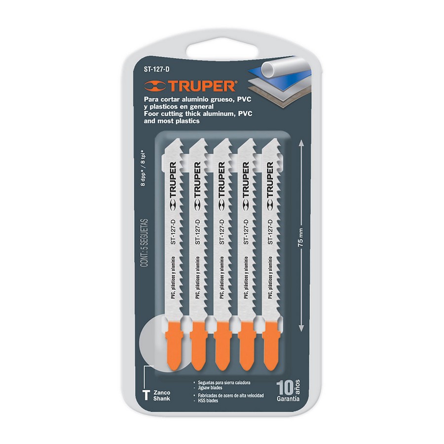 SEGUETAS P/SIERRA CALADORA ZANCO T MADERA 8DPP TRUPER 18127 (BLISTER)