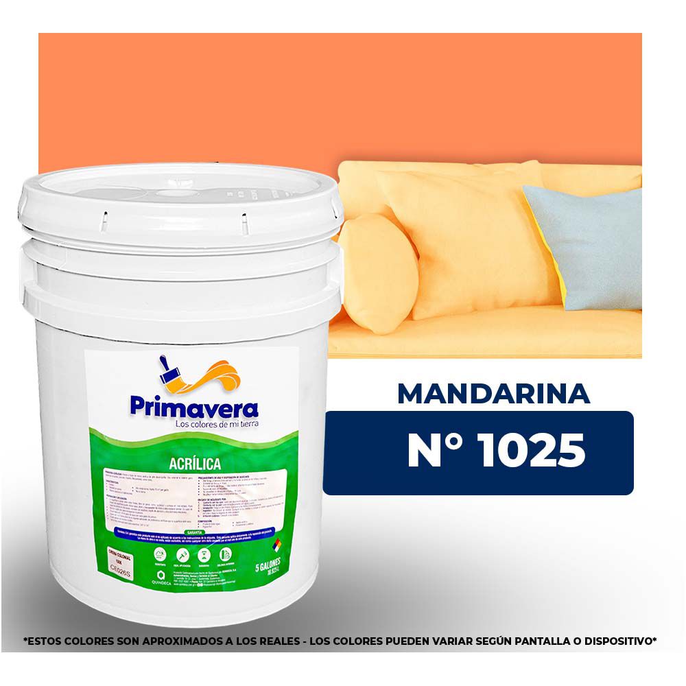 VINILICA  PRIMAVERA  MANDARINA   Nº 1025  CUB.