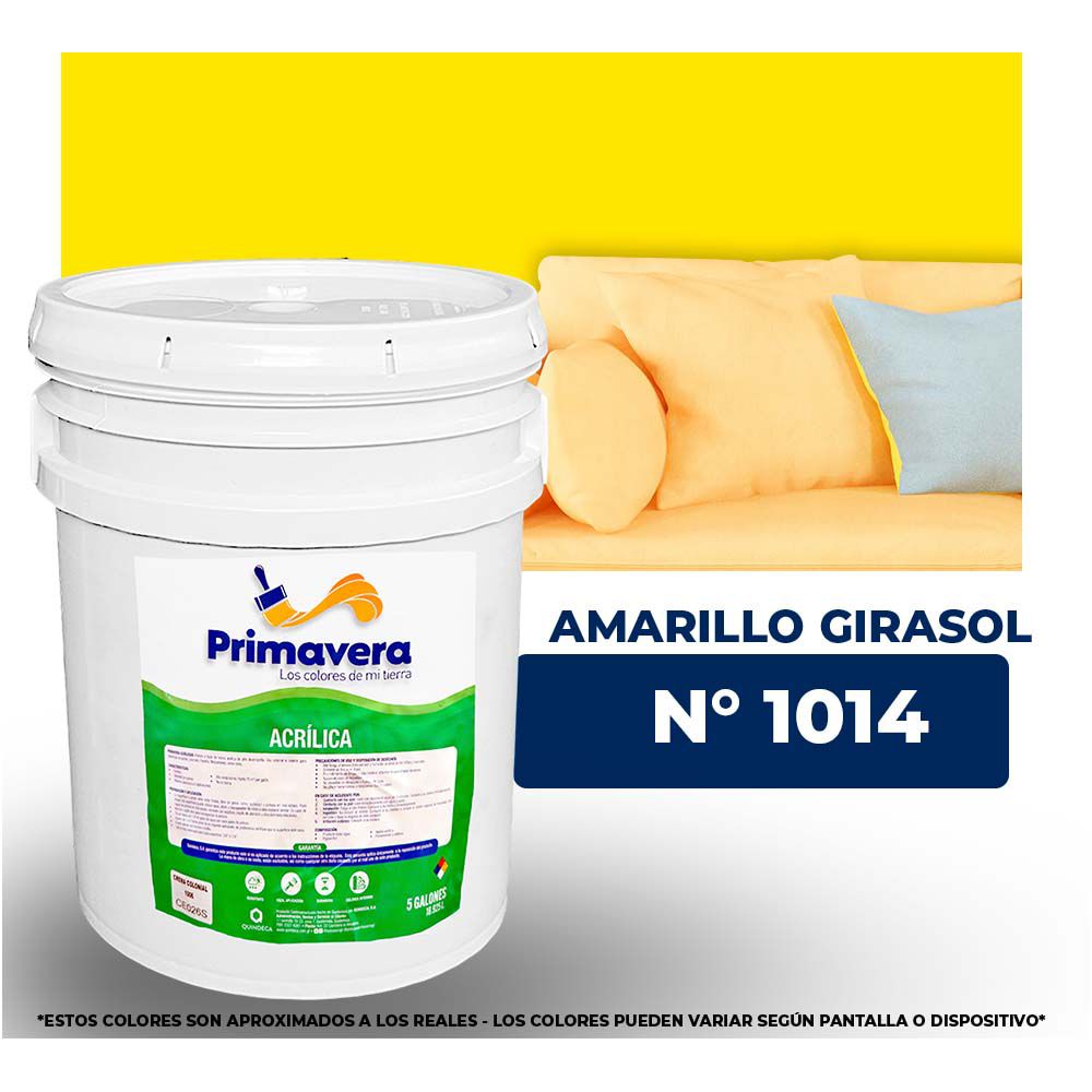 VINILICA  PRIMAVERA  AMARILLO GIRASOL  Nº 1014  CUB.