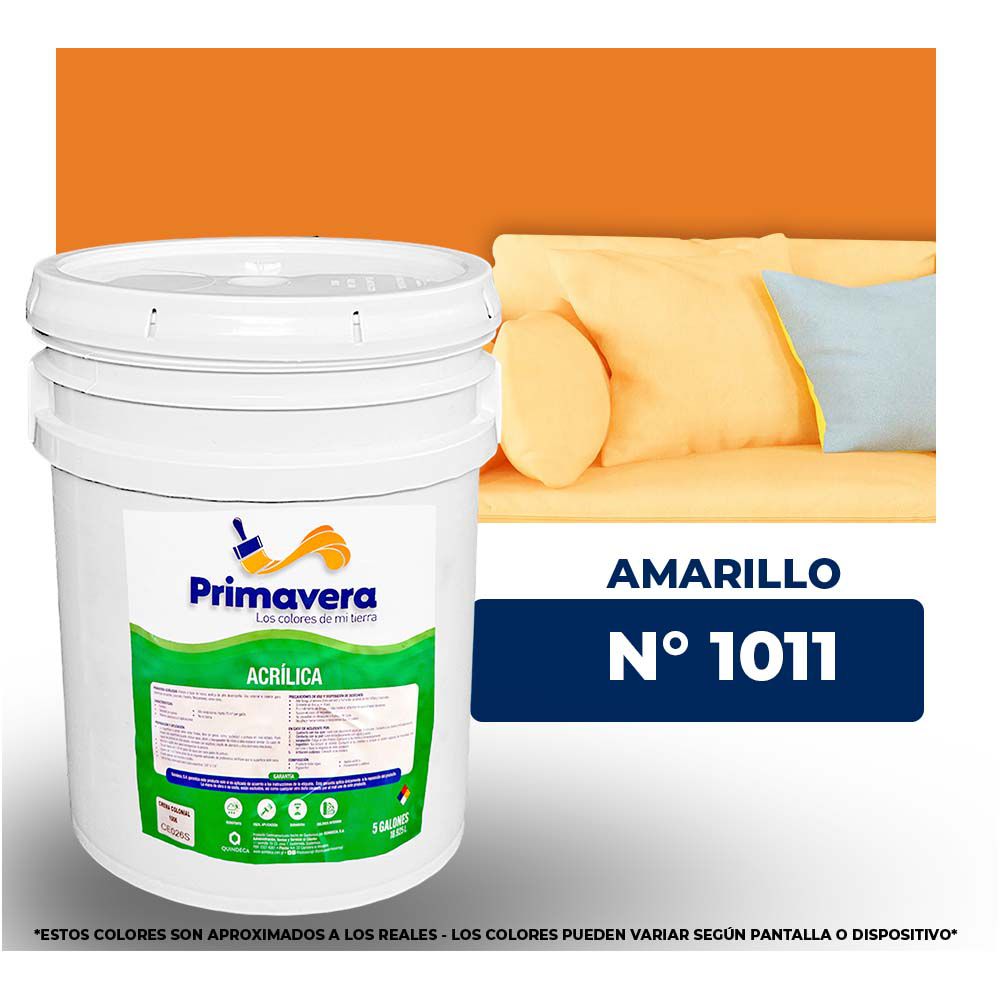 VINILICA  PRIMAVERA  AMARILLO  Nº 1011  CUB.